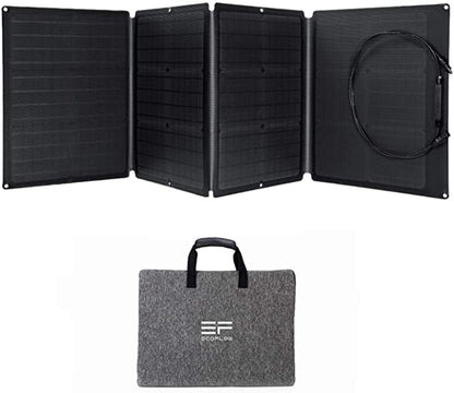 ECOFLOW 256Wh LiFePO4 Portable Power Station RIVER 2+110W Foldable Portable Solar Panel