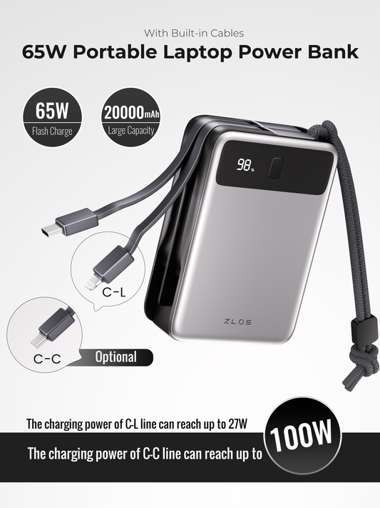 ZLOS 65W Laptop Power Bank 20000mAh