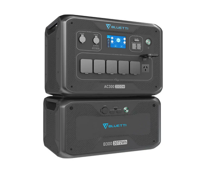 BLUETTI AC300 and B300 3072Wh Expandable Power Station LiFePO4 Battery Backup 3000W AC Outlets 6000W