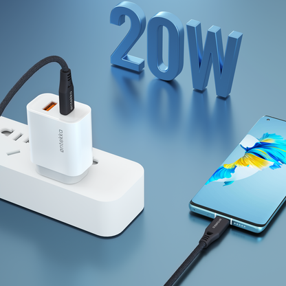 Ontekka 20W USB-C&A PD Dual Port Wall Charger