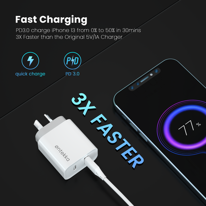 Ontekka 20W USB-C&A PD Dual Port Wall Charger