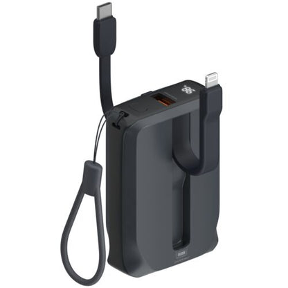 Ontekka Tiny 10 Mini Power Bank, 10000mAh with Built-in Cables